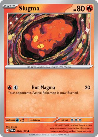 Slugma 28/167 - SV06 Twilight Masquerade Holofoil inversé