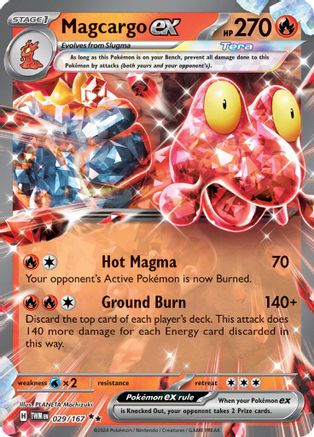 Magcargo ex 29/167 - Holofoil SV06 Twilight Masquerade
