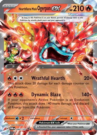 Masque Hearthflame Ogerpon ex 40/167 - SV06 Twilight Masquerade Holofoil