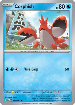 Corphish 47/167 - SV06 Twilight Masquerade Holofoil inversé