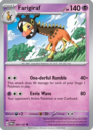 Farigiraf 84/167 - SV06 Holofoil inversé Twilight Masquerade