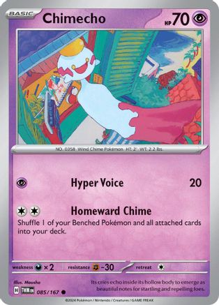 Chimecho 85/167 - SV06 Twilight Masquerade Holofoil inversé