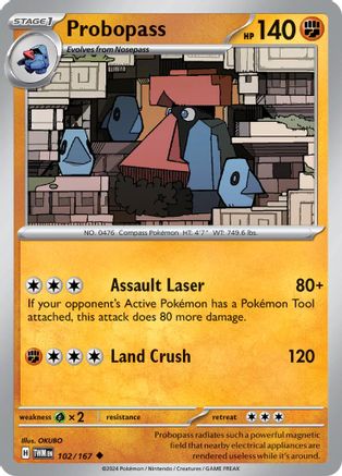 Probopass 102/167 - SV06 Twilight Masquerade Holofoil inversé
