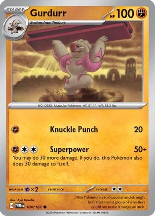 Gurdurr 104/167 - SV06 Twilight Masquerade Holofoil inversé