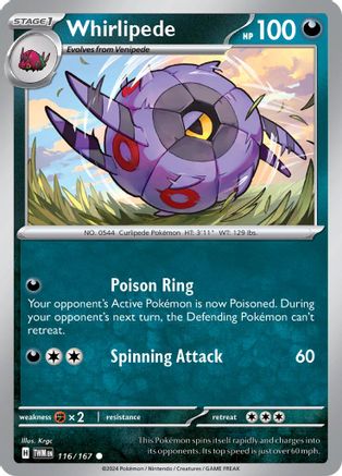 Whirlipede 116/167 - SV06 Twilight Masquerade Holofoil inversé