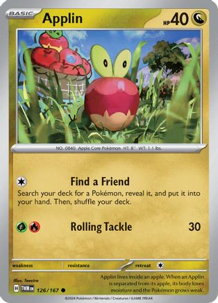 Applin 126/167 - SV06 Twilight Masquerade Holofoil inversé
