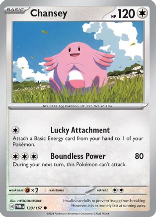 Chansey 133/167 - SV06 Twilight Masquerade Holofoil inversé