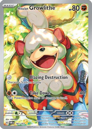 Hisuian Growlithe 181/167 - SV06 Holofoil Twilight Masquerade