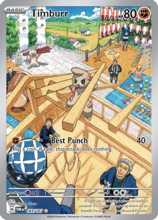 Timburr 183/167 - SV06 Twilight Masquerade Holofoil