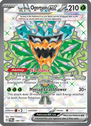 Masque Sarcelle Ogerpon ex 190/167 - SV06 Twilight Masquerade Holofoil