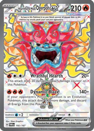 Masque Hearthflame Ogerpon ex 192/167 - SV06 Twilight Masquerade Holofoil