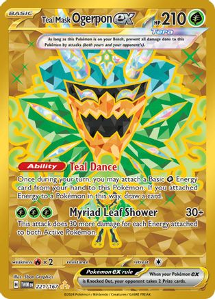 Masque Sarcelle Ogerpon ex 221/167 - SV06 Twilight Masquerade Holofoil