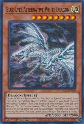 Dragon blanc alternatif aux yeux bleus (RA02-EN010) – 25e anniversaire Rarity Collection II 1ère édition