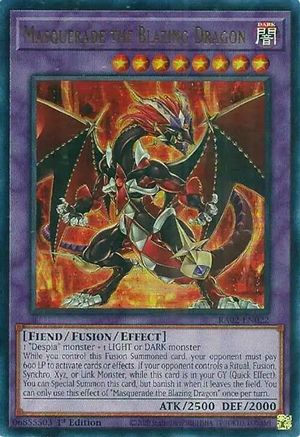 Masquerade the Blazing Dragon (UR) (RA02-EN022) – 25e anniversaire Rarity Collection II 1ère édition