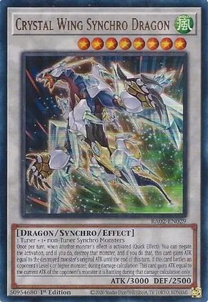 Crystal Wing Synchro Dragon (UR) (RA02-EN029) – 25e anniversaire Rarity Collection II 1ère édition