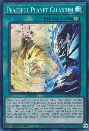 Peaceful Planet Calarium (RA02-EN074) – 25e anniversaire Rarity Collection II 1ère édition