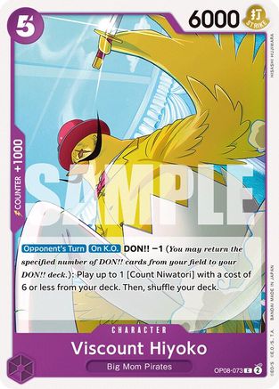 Vicomte Hiyoko (OP08-073) - Deux légendes