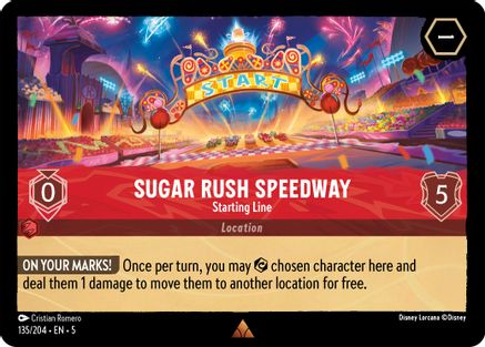 Sugar Rush Speedway - Starting Line (135/204) Cold Foil - Shimmering Skies
