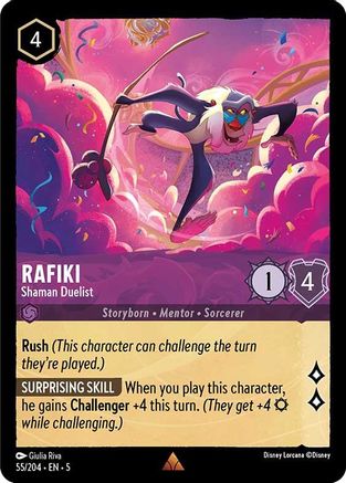 Rafiki - Chaman Duelliste (55/204) Feuille froide - Ciels chatoyants