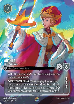 Arthur - King Victorious (Enchanted) (221/204) Holofoil - Shimmering Skies
