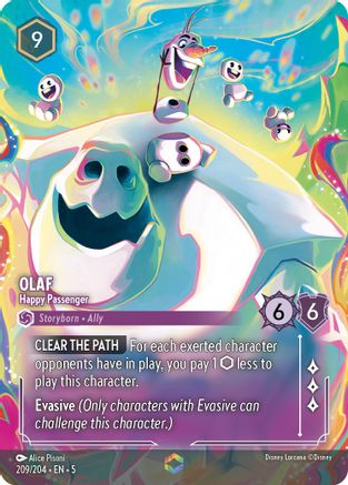 Olaf - Happy Passenger (Enchanted) (209/204) Holofoil - Shimmering Skies