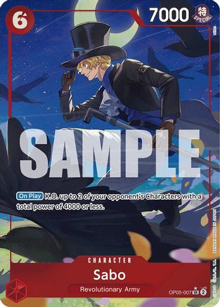 Sabo (OP05-007) (Alternate Art) (OP05-007) - Premium Booster -The Best-
