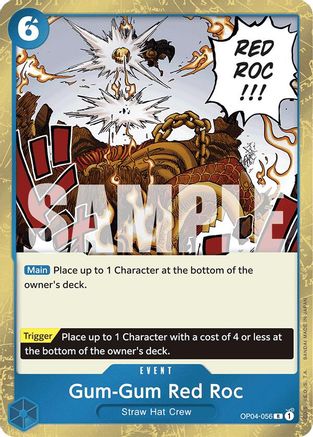 Gum-Gum Red Roc (Jolly Roger Foil) (OP04-056) - Premium Booster -The Best-