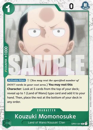 Kouzuki Momonosuke (Jolly Roger Foil) (OP01-041) - Premium Booster -The Best-