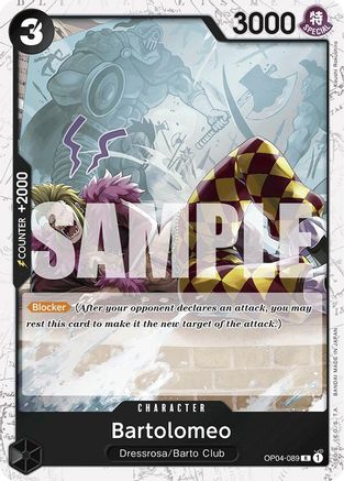 Bartolomeo (OP04-089) (Jolly Roger Foil) (OP04-089) - Premium Booster -The Best-