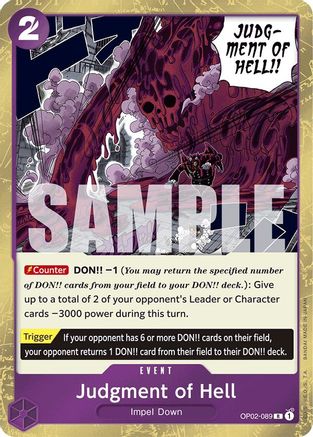 Judgment of Hell (Jolly Roger Foil) (OP02-089) - Premium Booster -The Best-