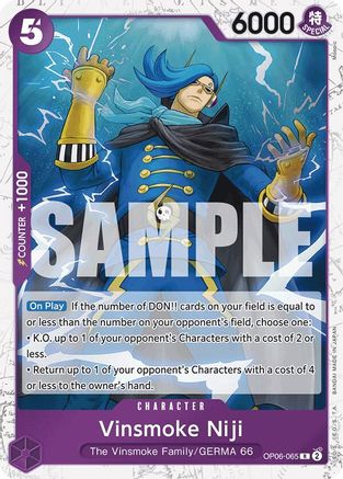 Vinsmoke Niji (OP06-065) (Jolly Roger Foil) (OP06-065) - Premium Booster -The Best-