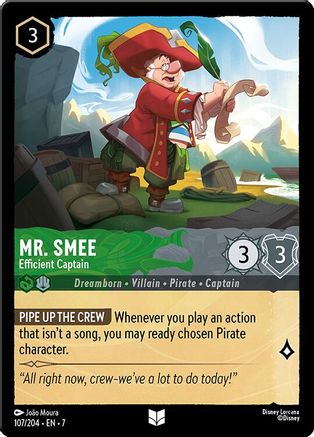 Mr. Smee - Efficient Captain (107/204) Cold Foil - Archazias Island