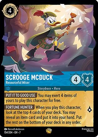 Scrooge McDuck - Resourceful Miser (154/204) Cold Foil - Archazias Island