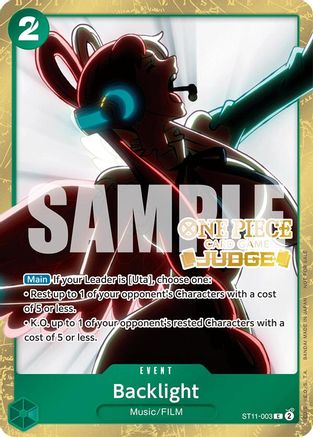 Backlight (Judge Pack Vol. 5) (ST11-003) - One Piece Promotion Cards