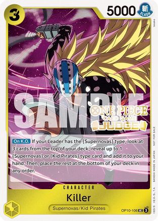 Killer (Judge Pack Vol. 5) (OP10-106) - One Piece Promotion Cards