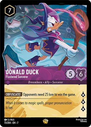 Donald Duck - Flustered Sorcerer (73/204) Cold Foil - Archazias Island