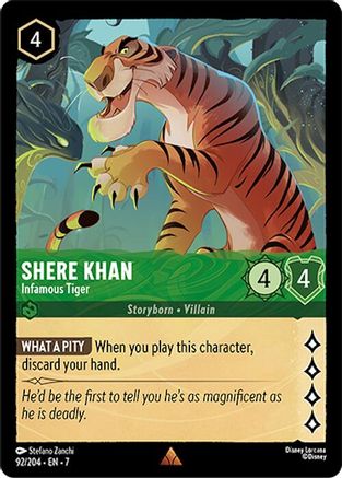 Shere Khan - Infamous Tiger (92/204) Cold Foil - Archazias Island