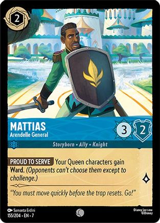 Mattias - Arendelle General (155/204) Cold Foil - Archazias Island