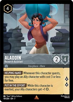 Aladdin - Research Assistant (197/204) Cold Foil - Archazias Island