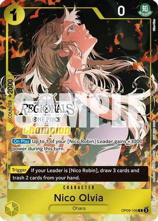 Nico Olvia (Regional Champion Card Set 2025 Vol.1) (OP09-106) - One Piece Promotion Cards
