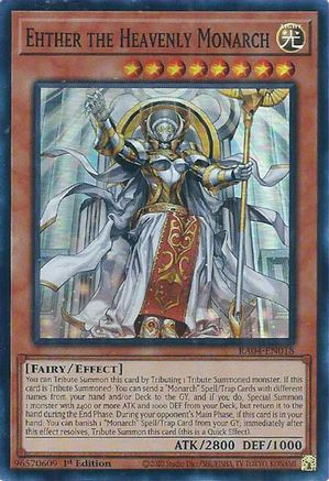 Ehther the Heavenly Monarch (RA04-EN018) - Quarter Century Stampede 1st Edition