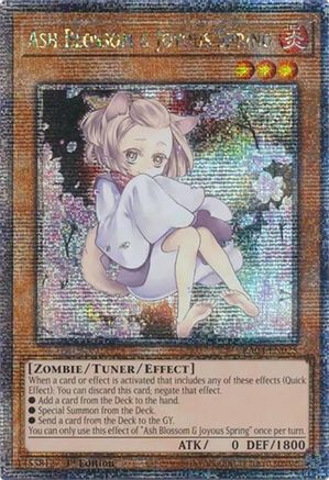 Ash Blossom & Joyous Spring (Alternate Art) (Quarter Century Secret Rare) (RA04-EN025) - Quarter Century Stampede 1st Edition