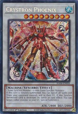 Crystron Phoenix (Secret Rare) (RA04-EN058) - Quarter Century Stampede 1st Edition