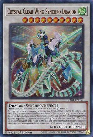 Crystal Clear Wing Synchro Dragon (UR) (RA04-EN059) - Quarter Century Stampede 1st Edition
