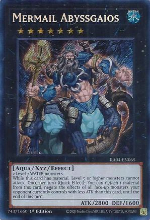 Mermail Abyssgaios (Secret Rare) (RA04-EN065) - Quarter Century Stampede 1st Edition
