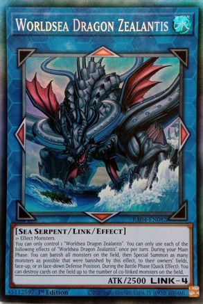 Worldsea Dragon Zealantis (CR) (RA04-EN082) - Quarter Century Stampede 1st Edition