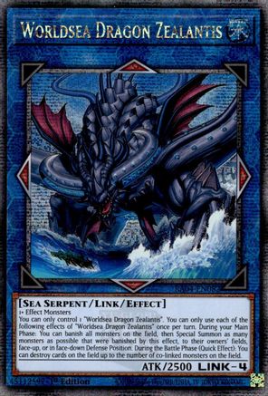 Worldsea Dragon Zealantis (Quarter Century Secret Rare) (RA04-EN082) - Quarter Century Stampede 1st Edition