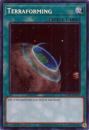 Terraforming (Secret Rare) (RA04-EN084) - Quarter Century Stampede 1st Edition