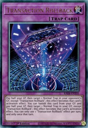 Transaction Rollback (PUR) (RA04-EN105) - Quarter Century Stampede 1st Edition