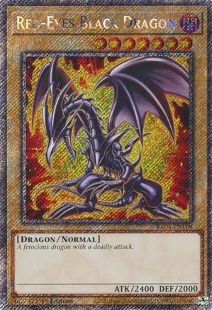 Red-Eyes Black Dragon (7th Art) (Platinum Secret Rare) (RA04-EN109) - Quarter Century Stampede 1st Edition